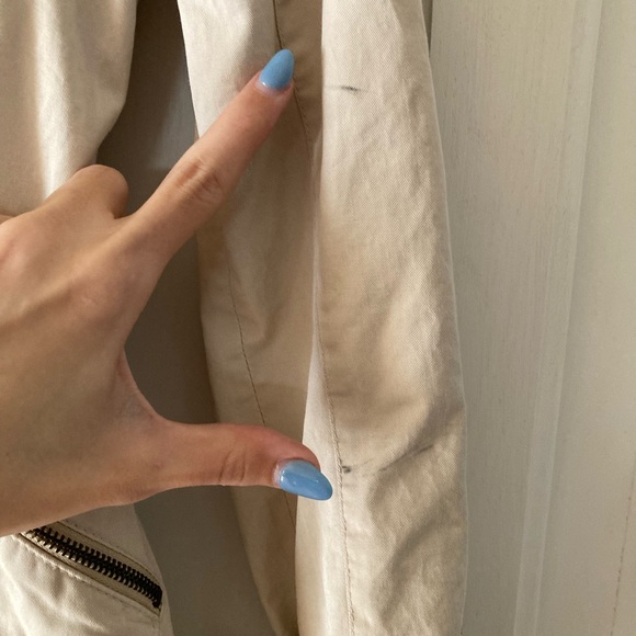 Zara Basic Light Tan Trench Coat - Picture 4 of 6